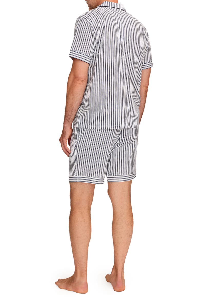 French Ticking Short Set, Alternate, color, NAVY