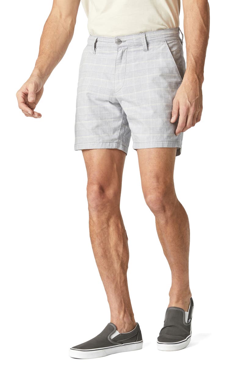 Mavi Jeans Nate Check Cotton Blend Flat Front Shorts, Alternate, color,