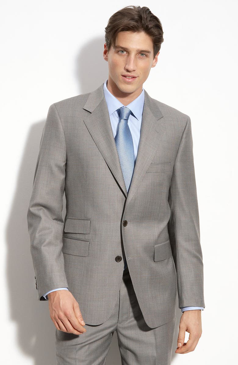 Zaharoff Grey Wool Suit, Main, color, 