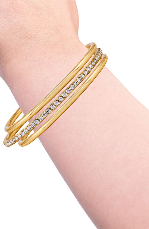 Vince Camuto Pavé Crystal Bangle Bracelet Set In Gold