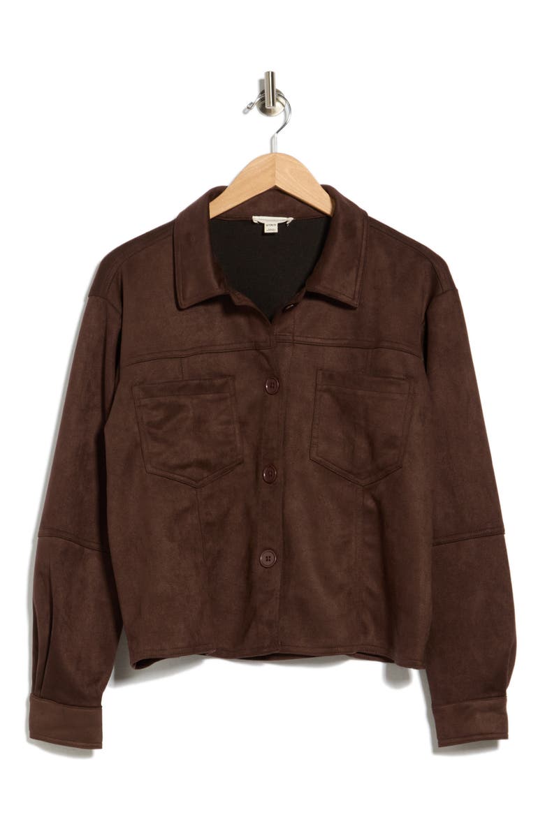 Shea Faux Suede Jacket, Alternate, color, JAVA