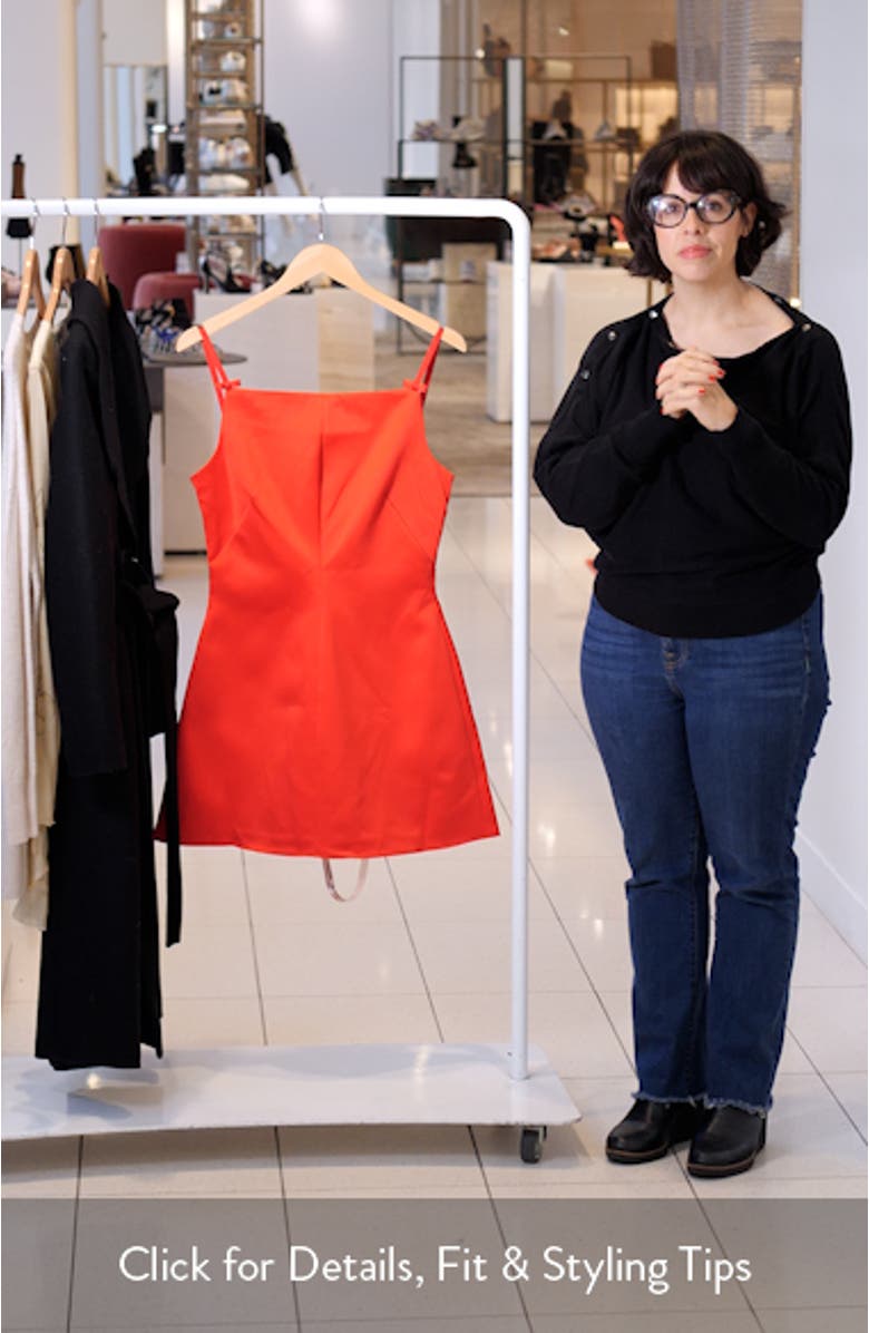 Dainty Square Neck A-Line Minidress, sales video thumbnail