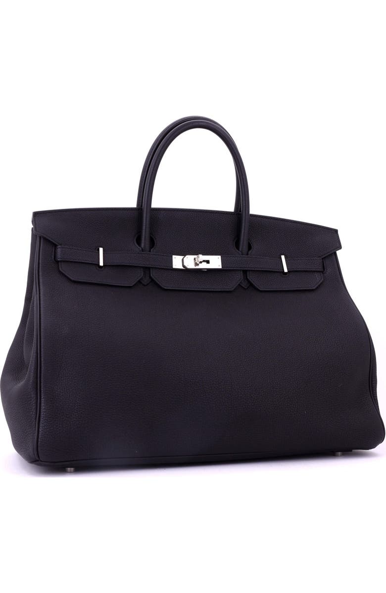 Pre-Owned Hermes Birkin Handbag Black Togo with Palladium Hardware 40, Alternate, color,