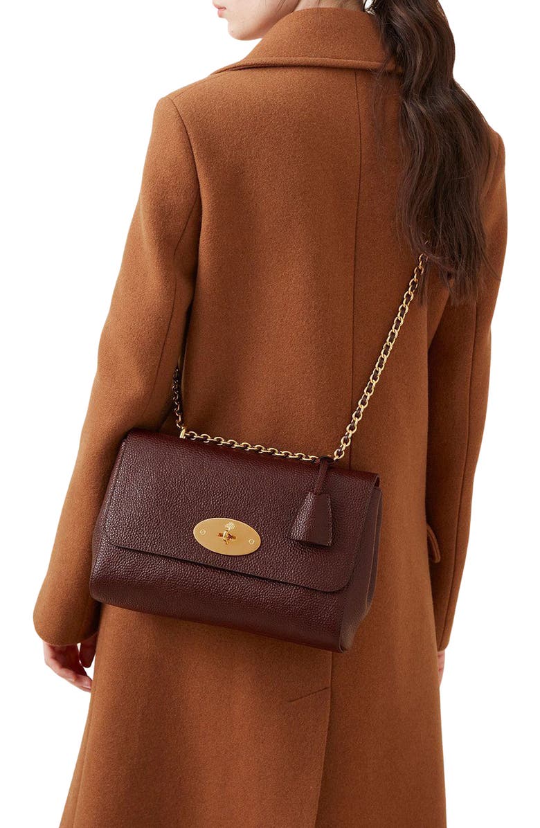 Mulberry Medium Lily Leather Bag, Alternate, color, Oxblood