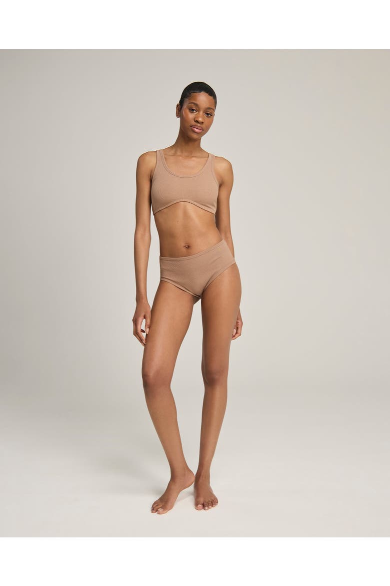 The Organic Cotton Midi Brief 2 Pack, Alternate, color, Mocha
