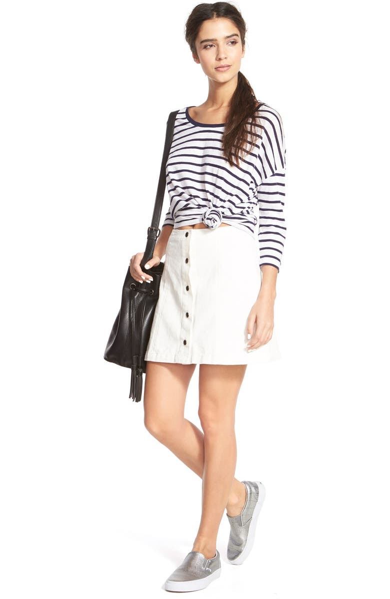 Street Level Faux Leather Bucket Bag, Alternate, color,