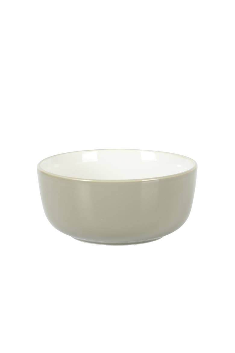 Two-Tone Porcelain Dinnerware Set, Dinner Plates, Dessert Plates, Dinner Bowls & Cereal Bowls, Alternate, color, Grey/White