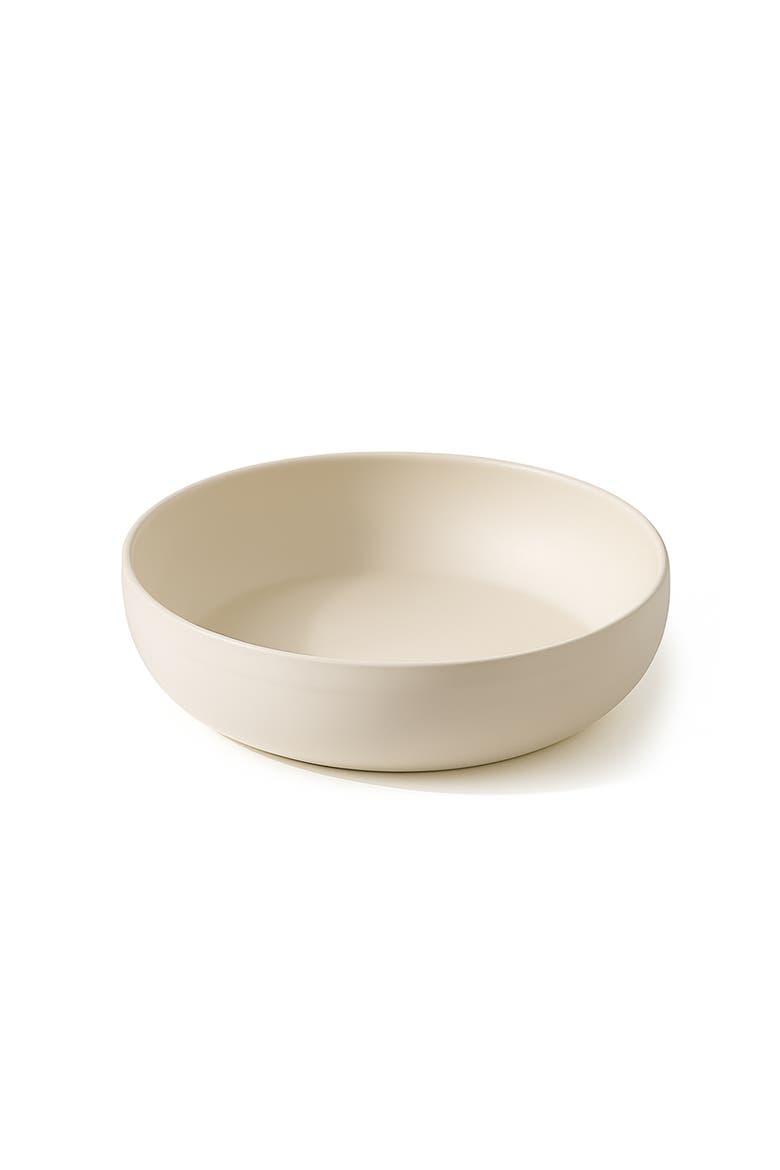 Shallow Serving Bowl, Alternate, color, Matte White