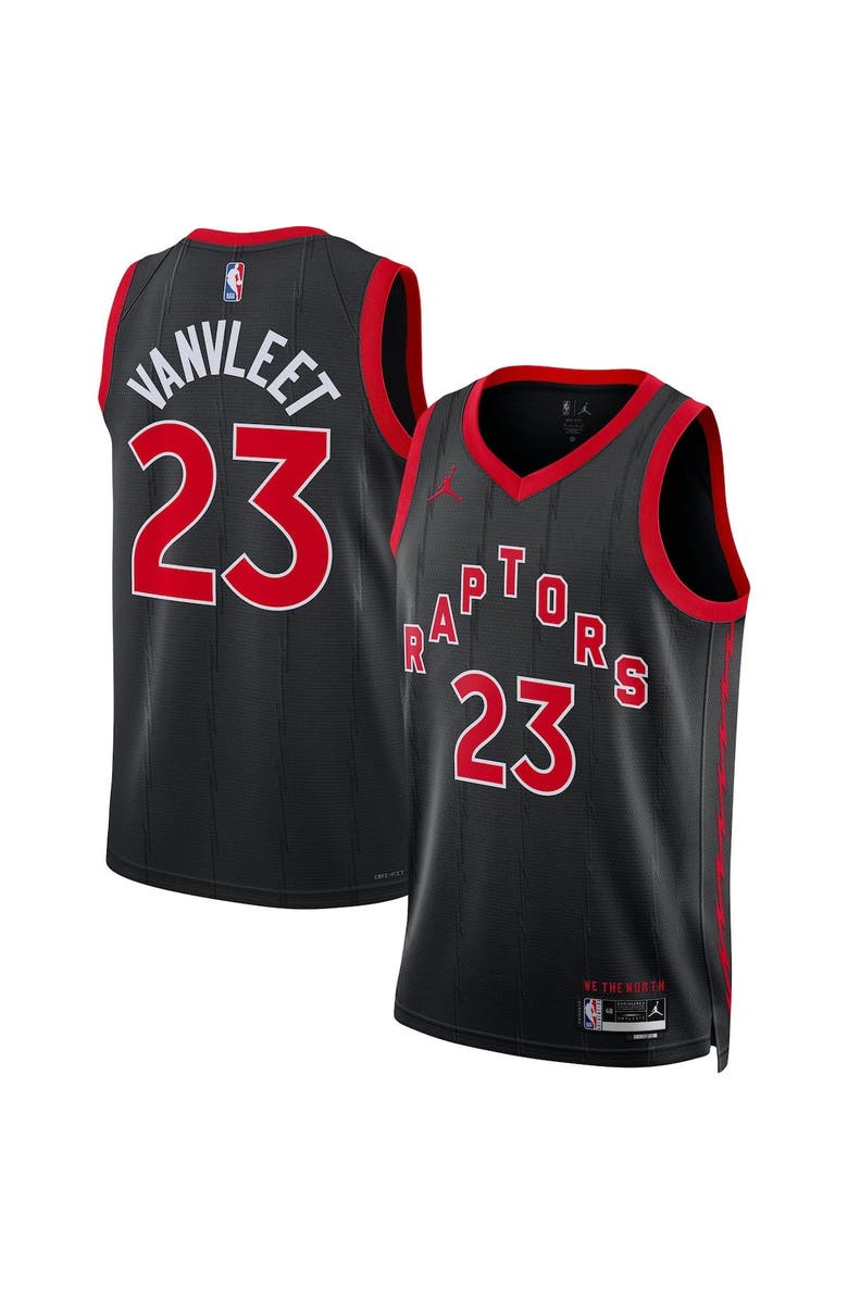 Jordan Brand Unisex Jordan Brand Fred VanVleet Black Toronto Raptors Swingman Jersey - Statement Edition, Main, color, 