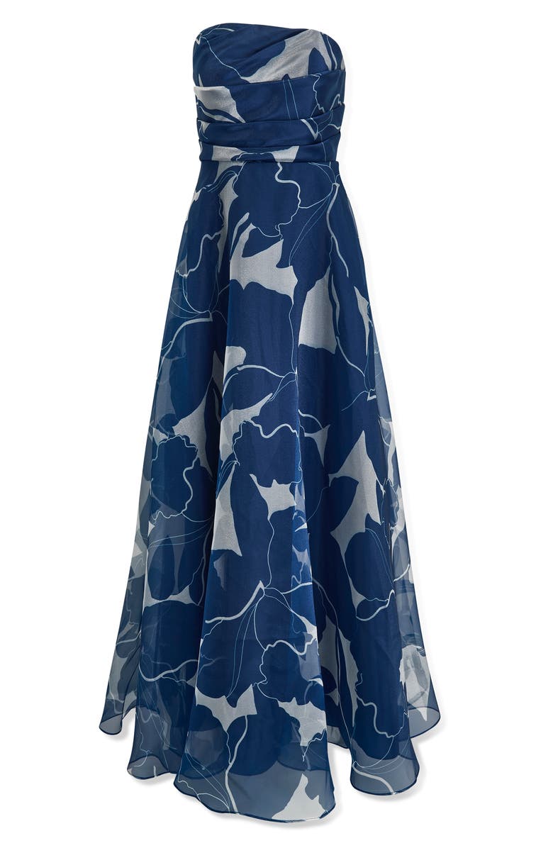 Donna Karan New York Floral Strapless Gown, Alternate, color, 