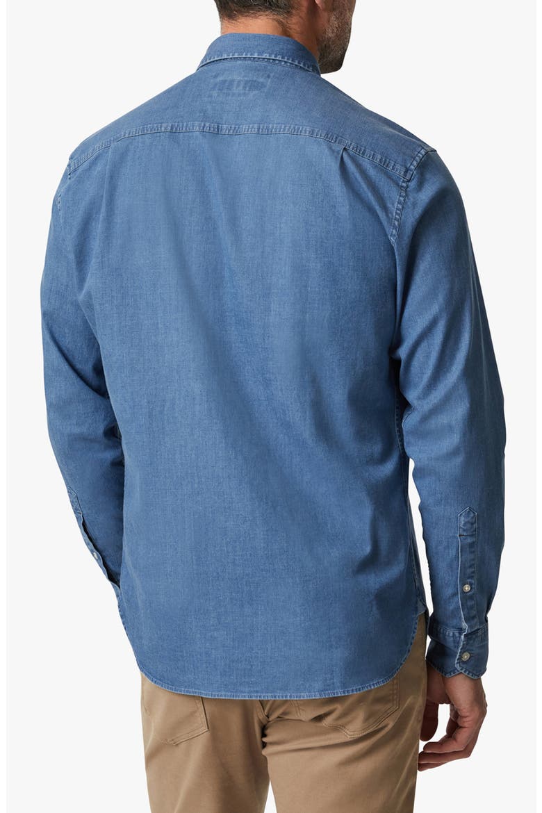 Denim Button-Up Shirt, Alternate, color, LIGHT