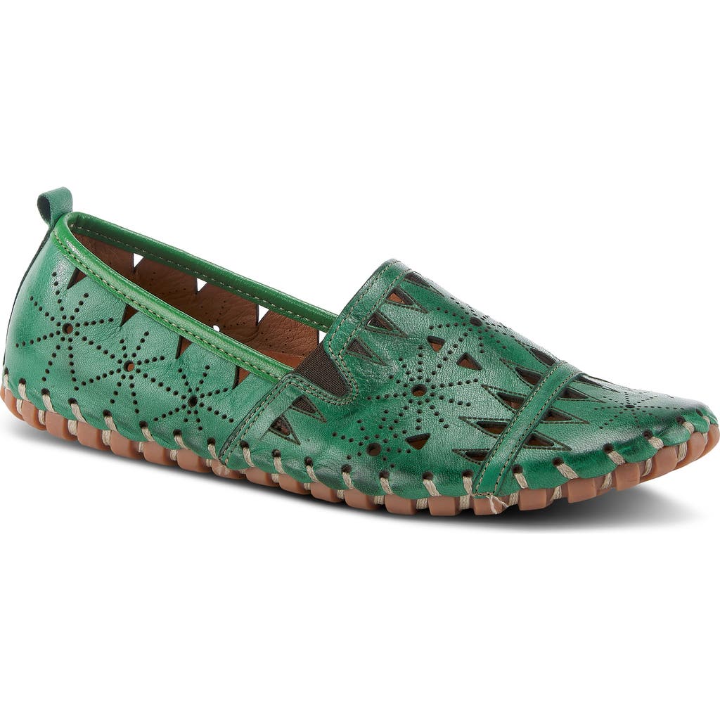 Spring Step Fusaro Flat In Green