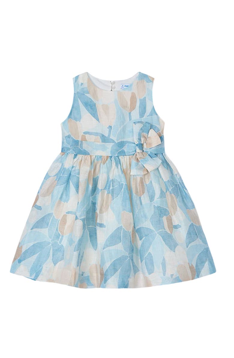 Mayoral Floral Printed Dress, Main, color, Blue