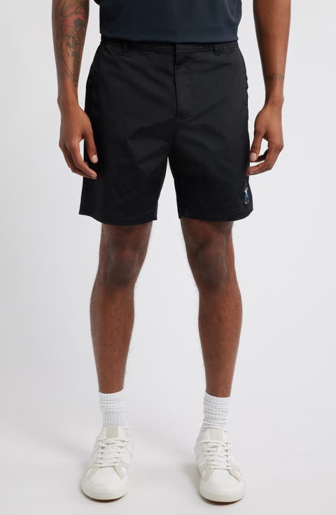 Core Logo Embroidered Cotton Blend Shorts