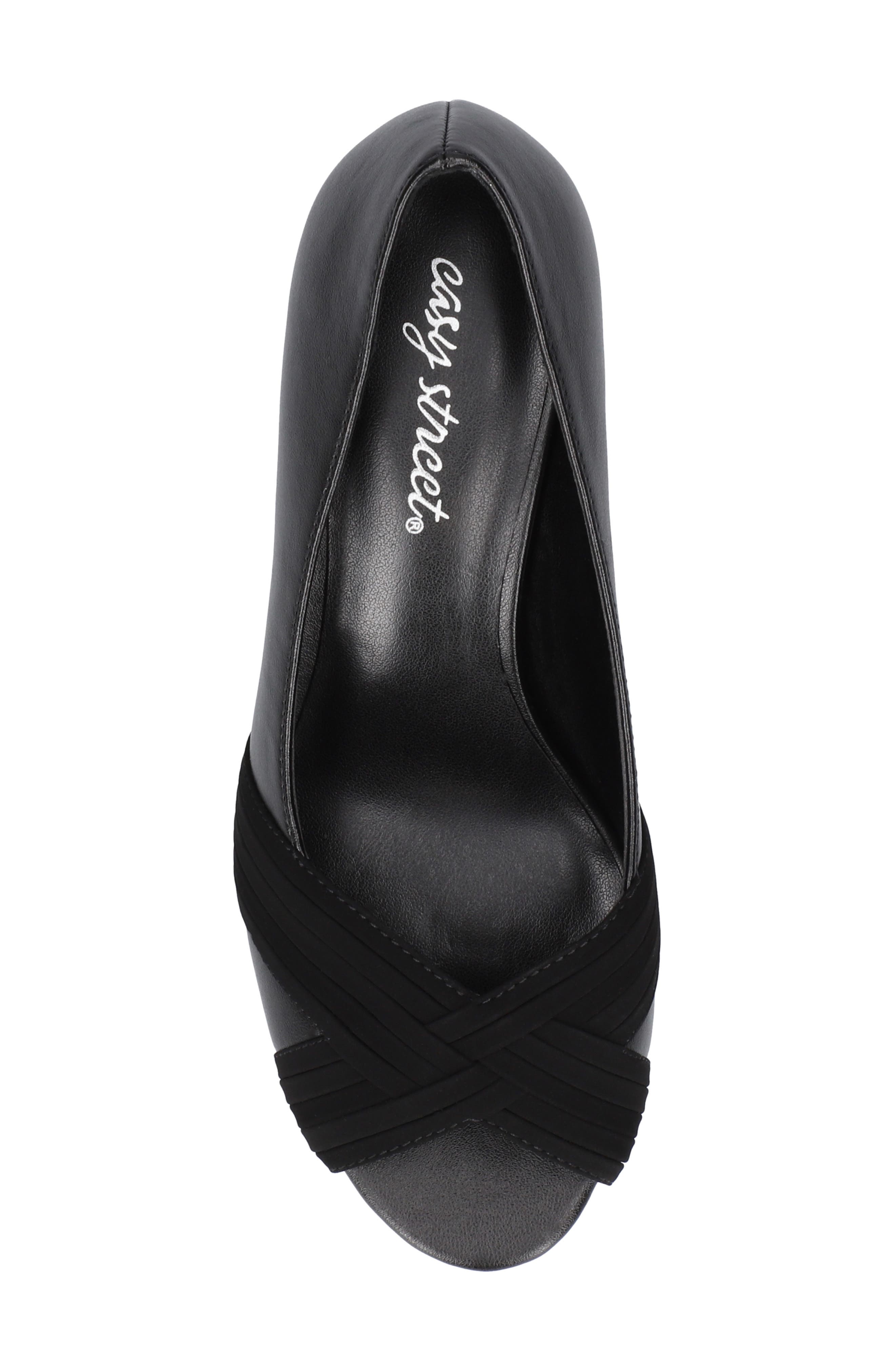 Lavish Peep Toe Pump, Alternate, color, BLACK