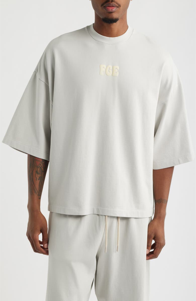 Fear of God Essentials Merch Graphic Cotton T-Shirt, Main, color, Washed Overcast