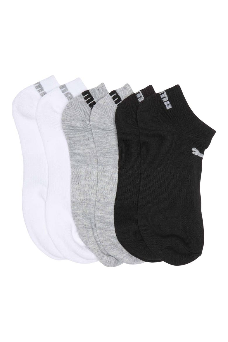 6-Pack No Show Socks, Main, color, WHITE