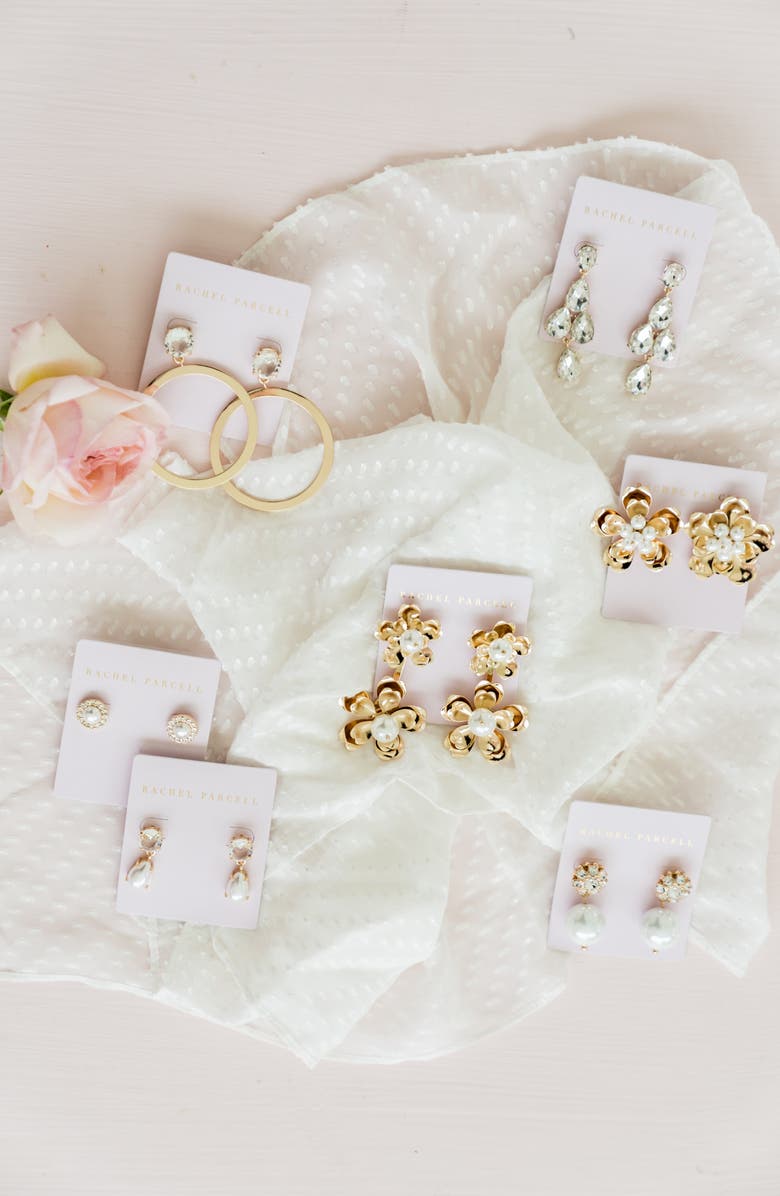 Rachel Parcell Dimensional Floral Stud Earrings, Alternate, color,