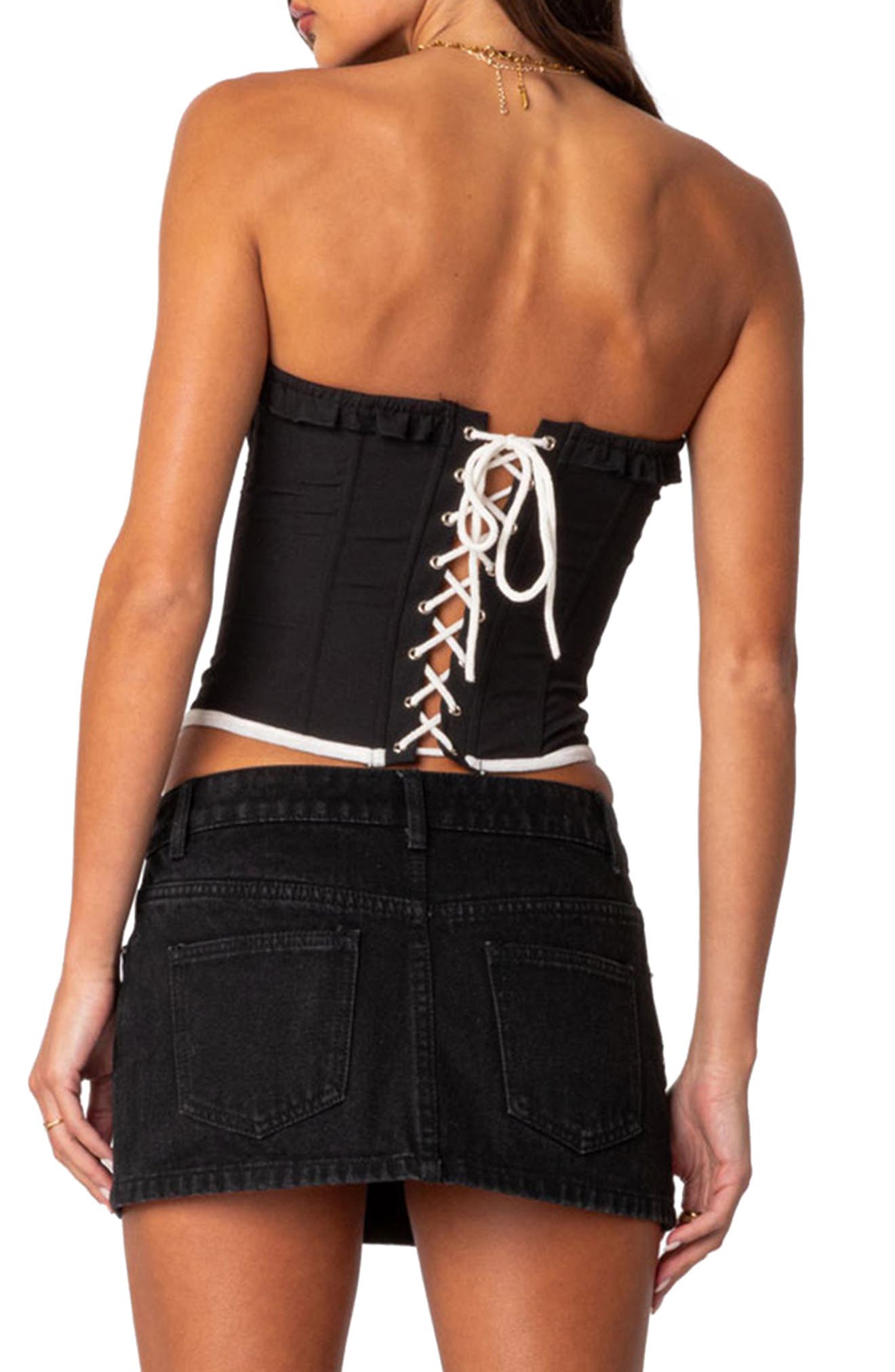Abbey Ruffle Trim Corset Top - image 2