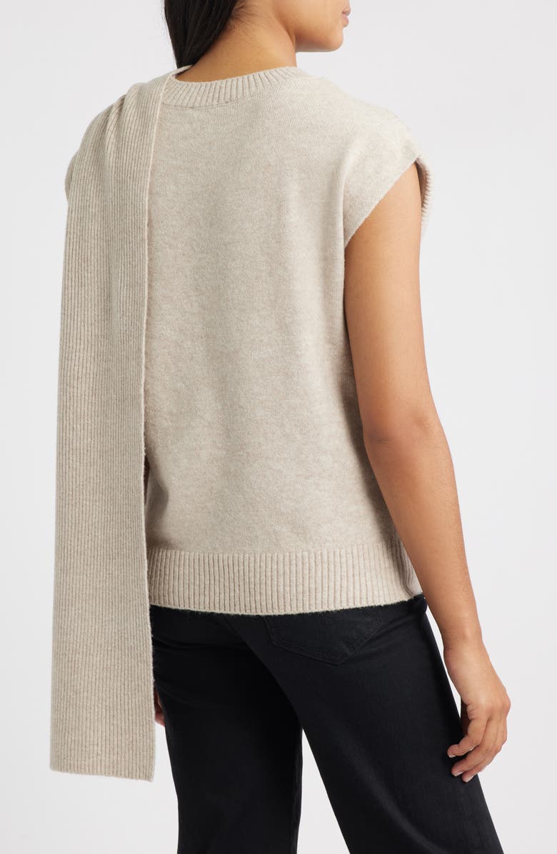 Wit & Wisdom Scarf Sweater, Alternate, color, Heather Oatmeal