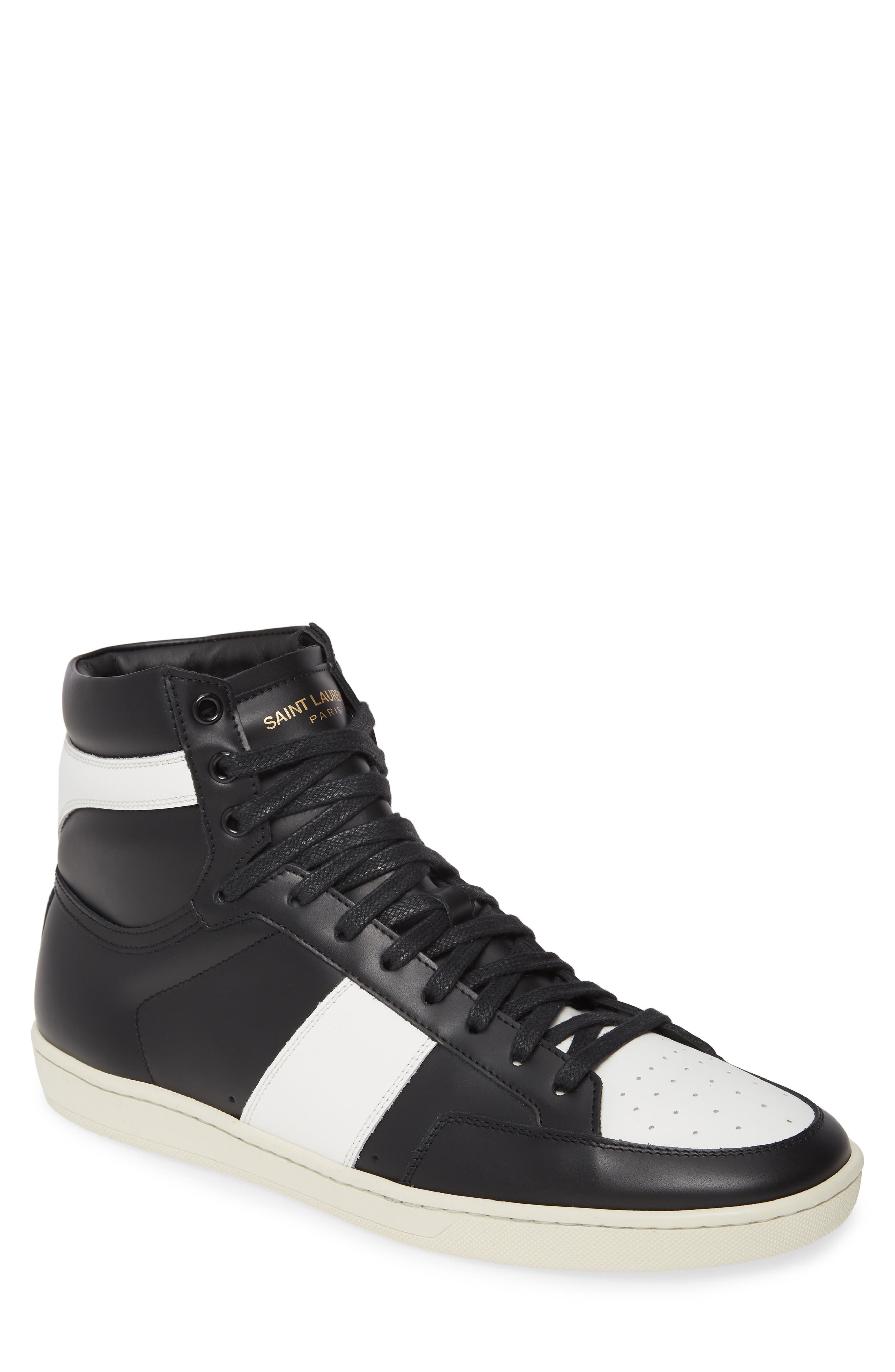 SL/10H Signature Court Classic High Top Sneaker, Main, color, BLACK/ WHITE