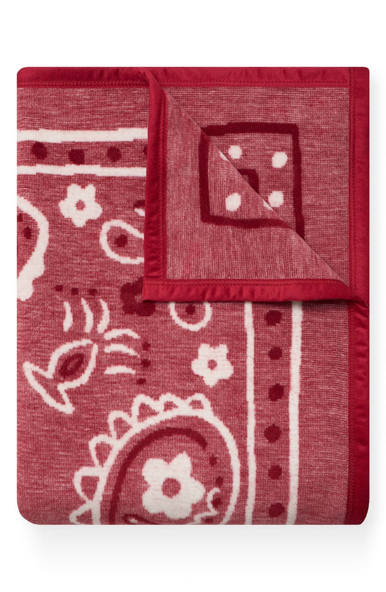 ChappyWrap Red Bandana Throw Blanket, Main, color, Red