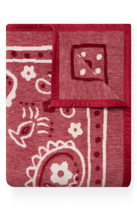 Red Bandana Throw Blanket