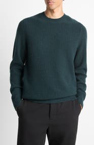 Vince Shaker Stitch Wool & Cashmere Crewneck Sweater