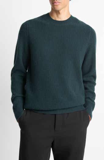 Shaker Stitch Wool & Cashmere Crewneck Sweater