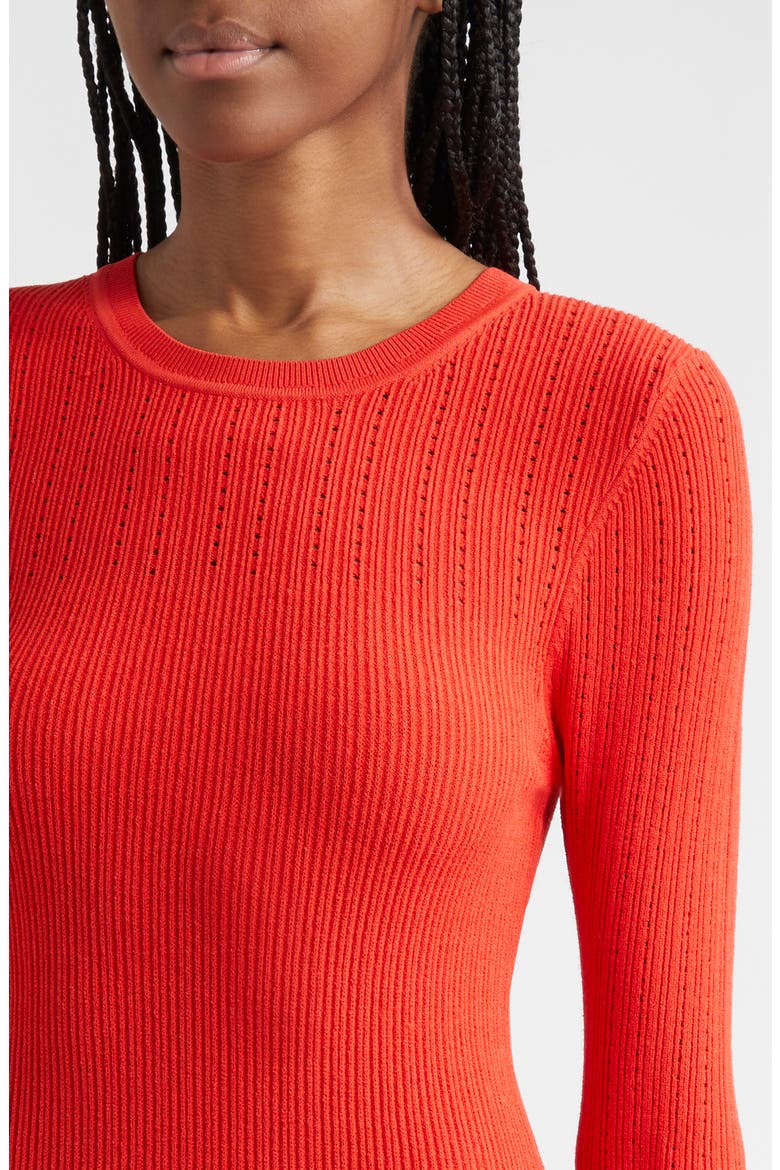 Nami Long Sleeve Sweater Dress, Alternate, color, POPPY