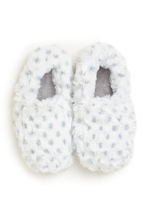 Warmies Plush Slippers In Snowy Dots