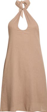 Elan Halter Open Back Cover-Up Dress