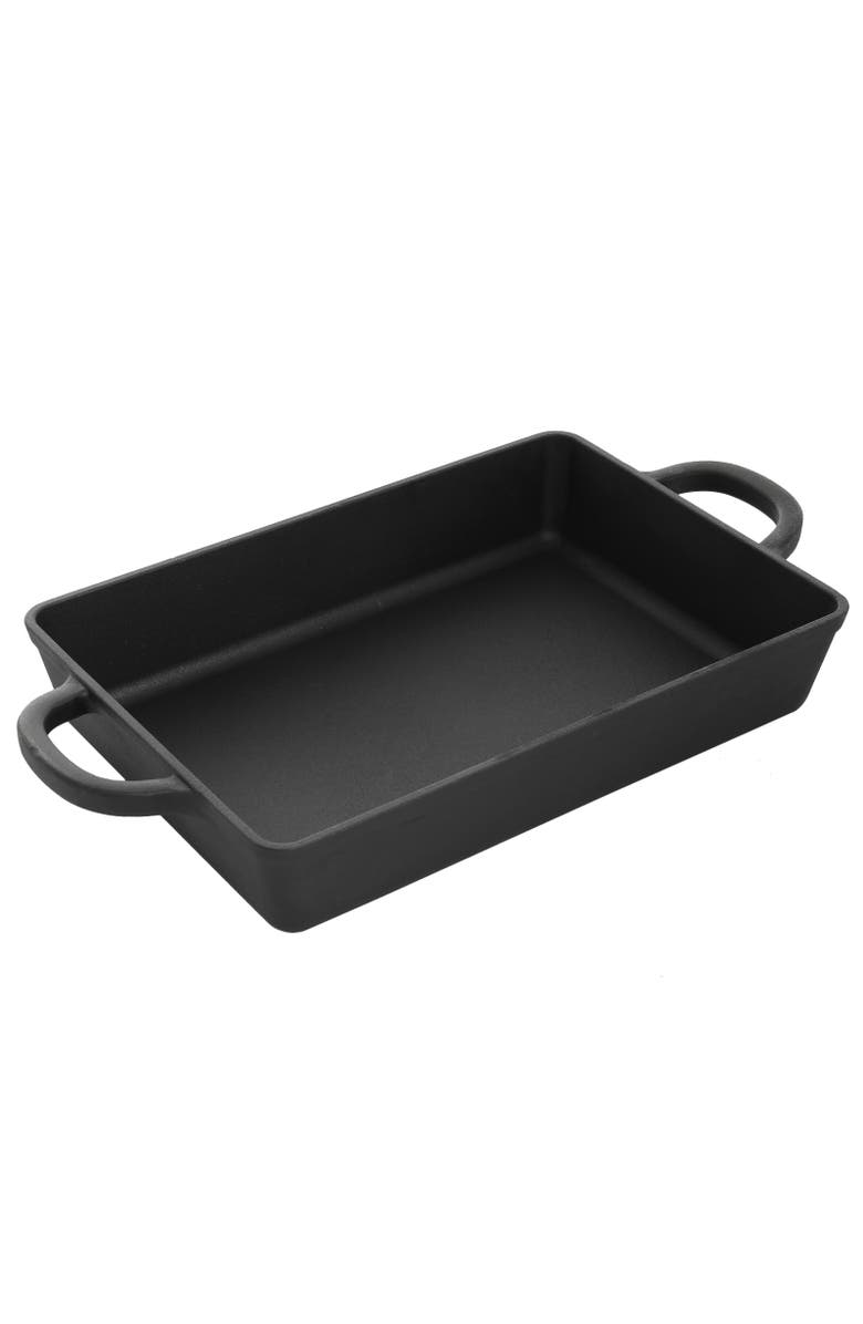 Crock-pot 13 in. Preseasoned Cast Iron Lasagna Pan, Main, color, Black