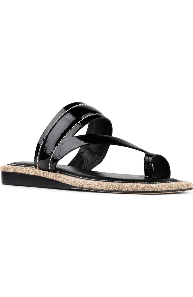 Donald Pliner Wedge Toe Loop Sandal, Main, color, Black