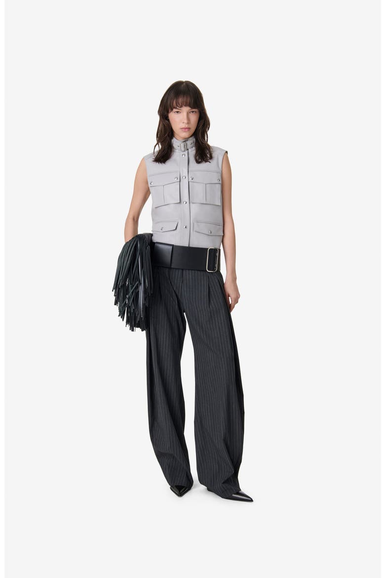 The Kalie Trouser, Main, color, DARK GREY PINSTRIPES