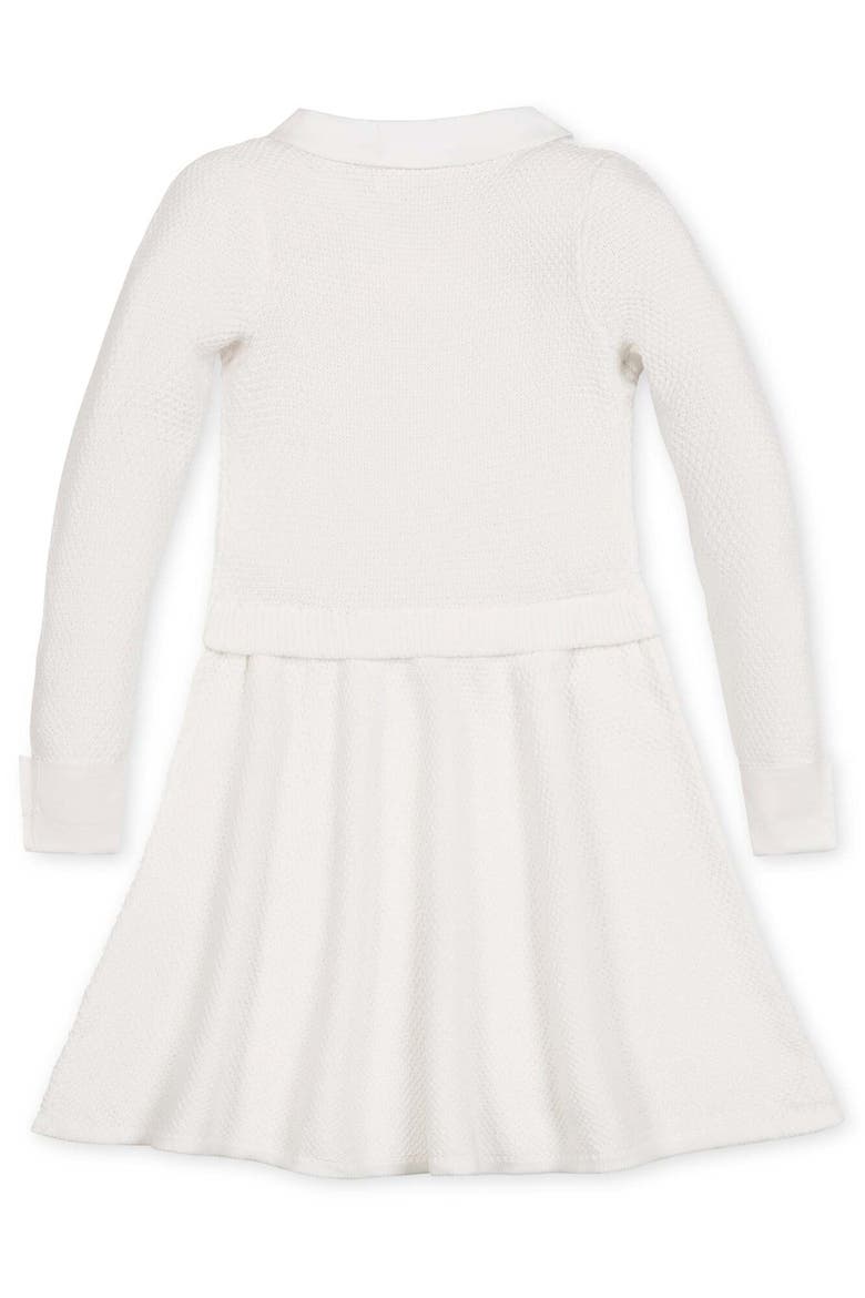 Kids' Organic Peter Pan Collar Sweater Dress, Alternate, color, Soft White Tweed