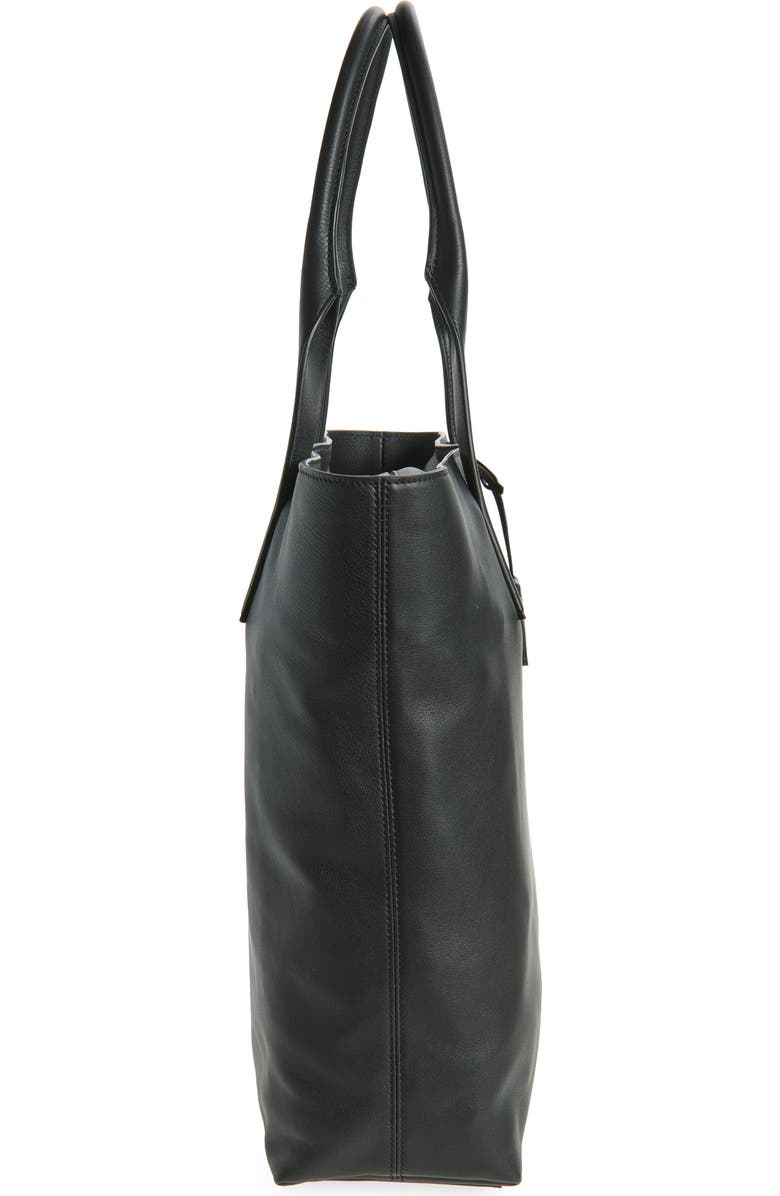 TOM FORD Leather North/South Tote, Alternate, color, Black