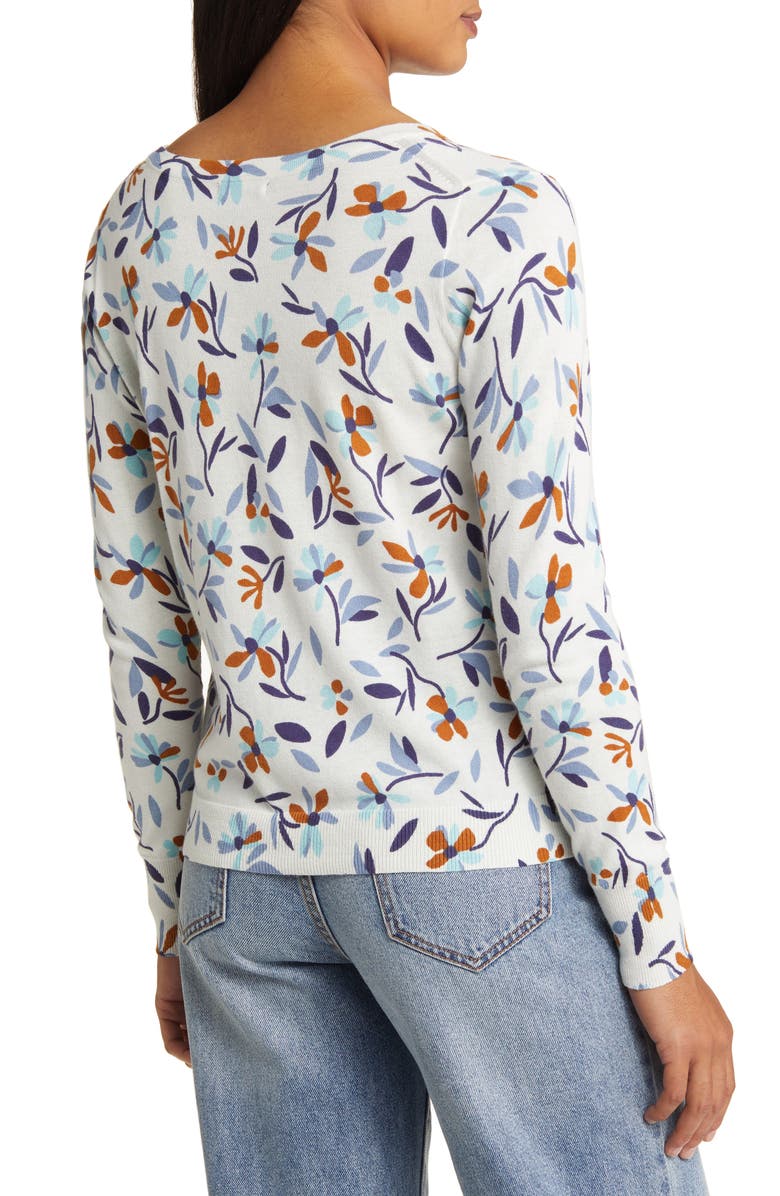 Hatley Katie Floral Print Crewneck Sweater, Alternate, color, 