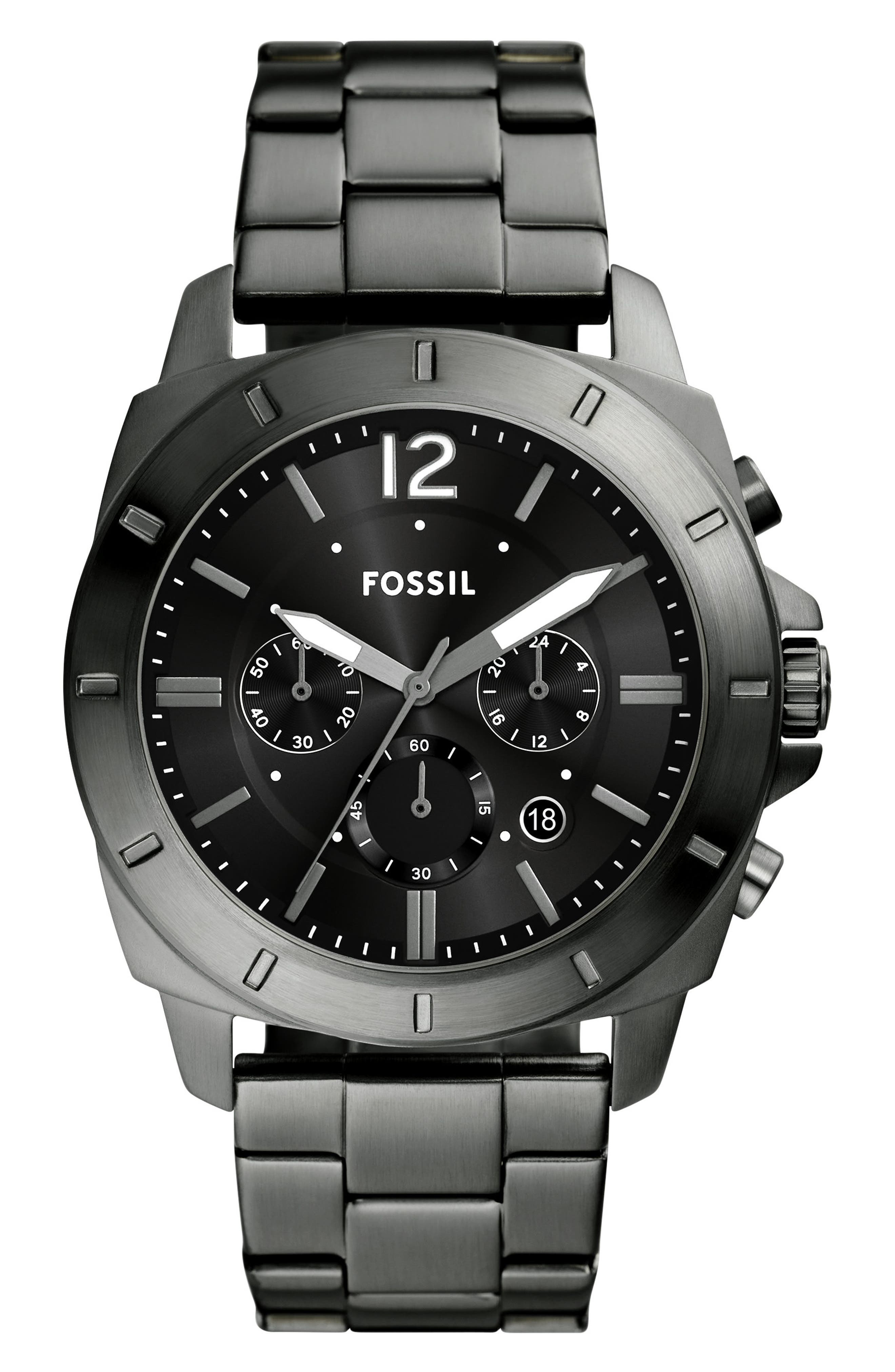 Fossil Privateer Chronograph Smoke Stainless Steel Watch