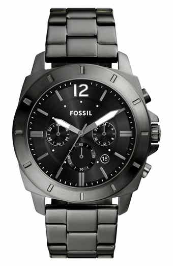 Fossil Privateer Chronograph Smoke Stainless Steel Watch