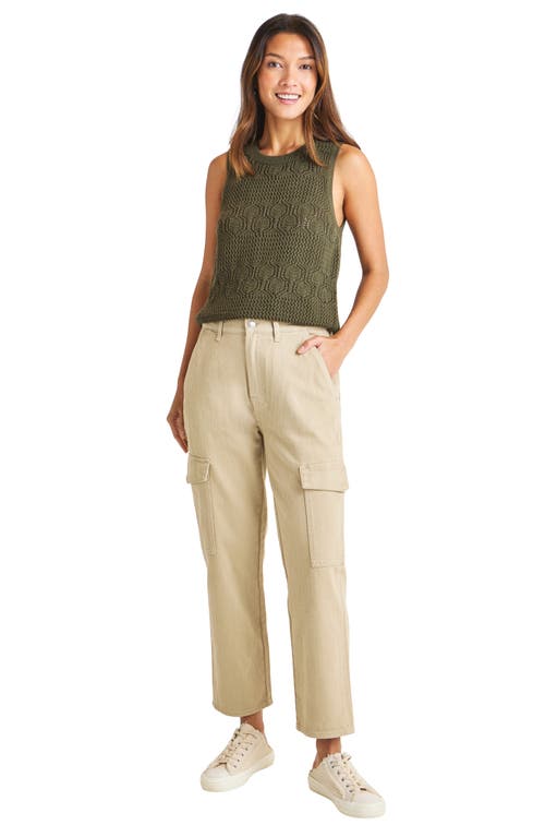 Splendid Celine Open Stitch Sleeveless Sweater In Spruce