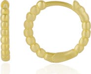 Spero London Bead Hoop Sterling Silver Earring