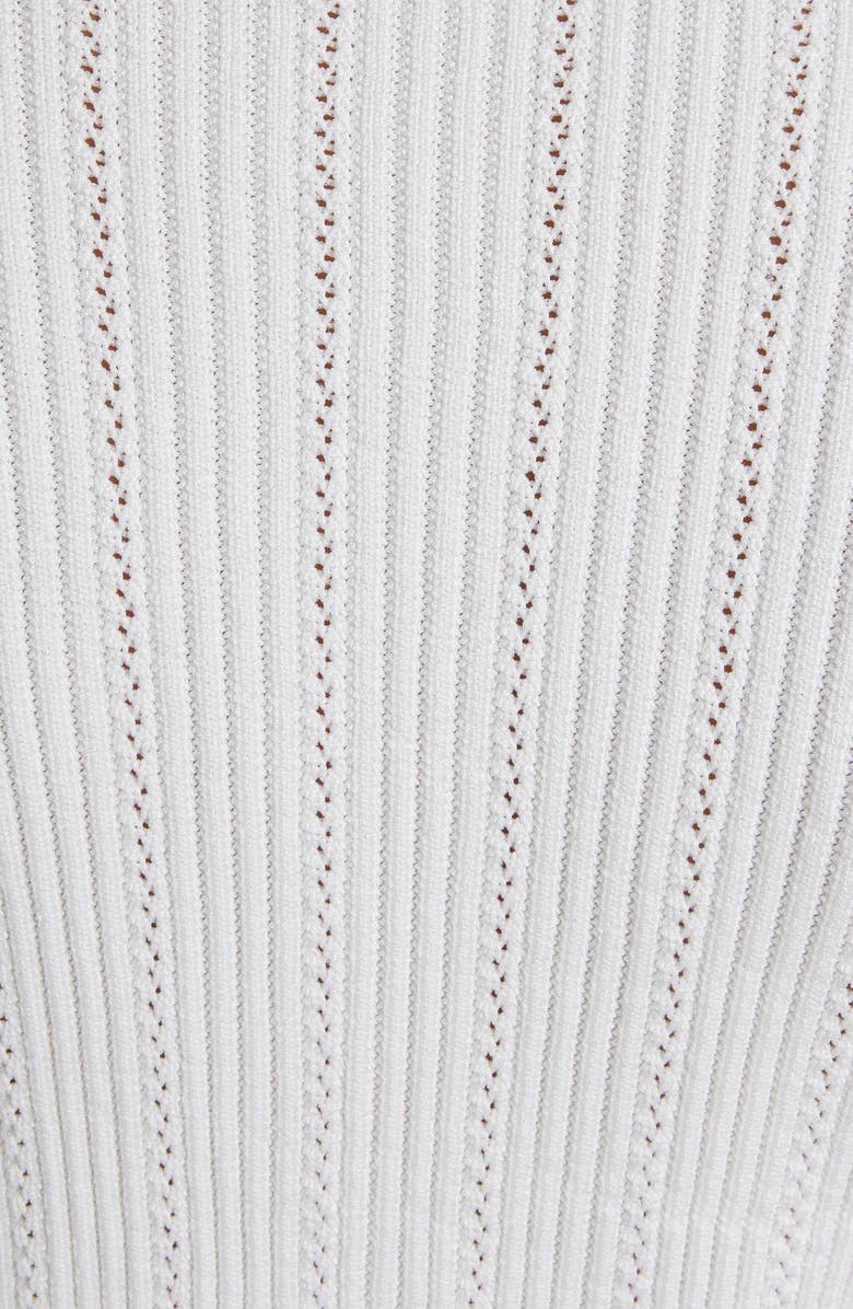 Balmain Pointelle Rib Cardigan, Alternate, color, 