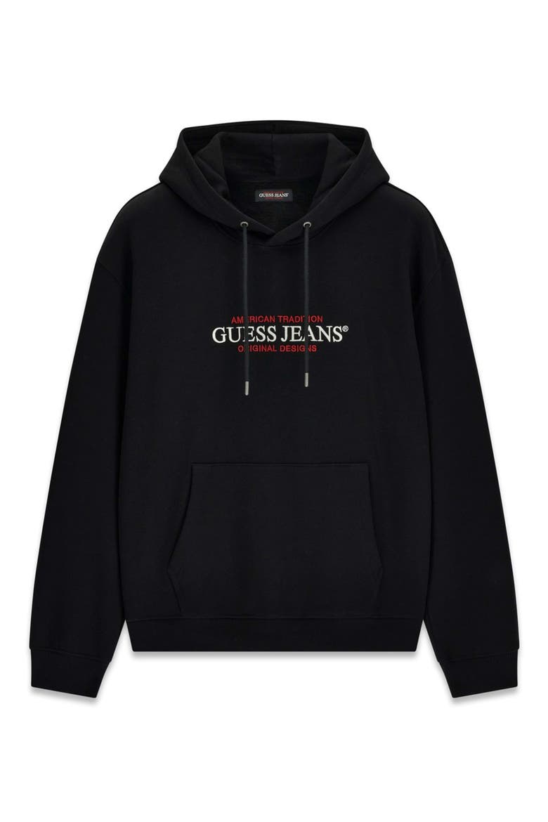 Embroidered Logo Graphic Hoodie, Alternate, color, JBLACK-BLACK