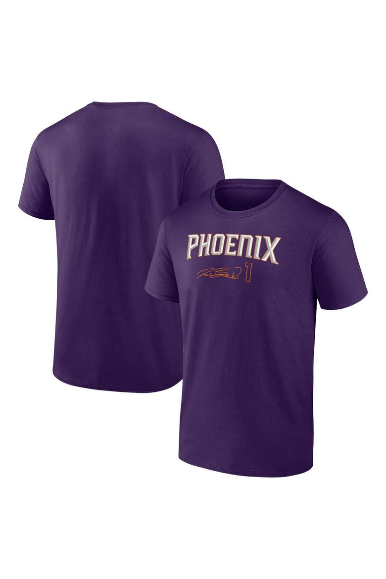 Men's Fanatics Branded Devin Booker Purple Phoenix Suns Name & Number T-Shirt, Main, color, Purple