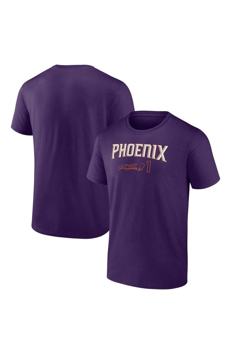 FANATICS Men's Fanatics Branded Devin Booker Purple Phoenix Suns Name & Number T-Shirt, Main, color, Purple
