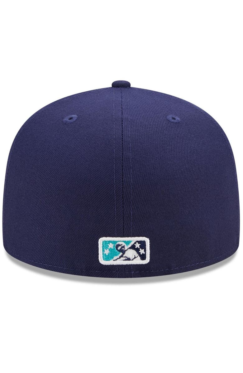 New Era Men's New Era White/Navy Lynchburg Hillcats Marvel x Minor League 59FIFTY Fitted Hat, Alternate, color, White