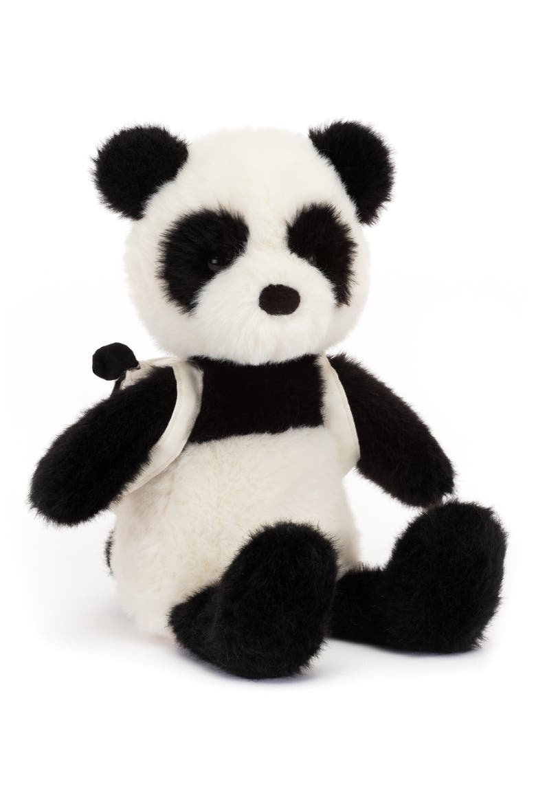 Kids' Backpack Panda Stuffed Animal, Main, color, BLACK/WHITE