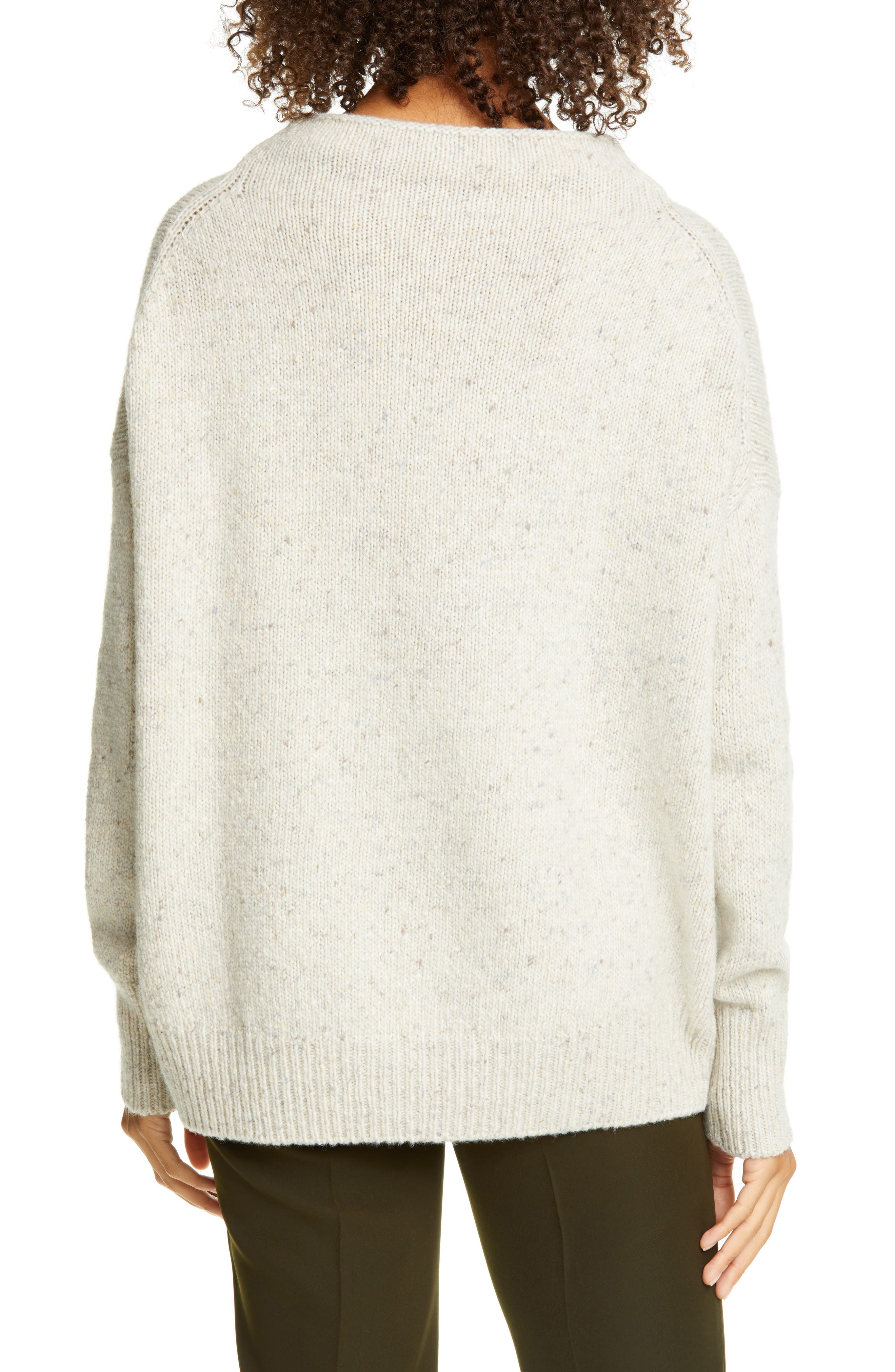 Funnel Neck Wool Blend Sweater - image 2