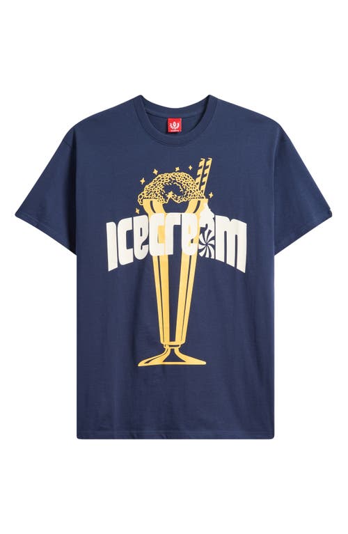 Icecream Chrome Cotton Graphic T-shirt In Purple